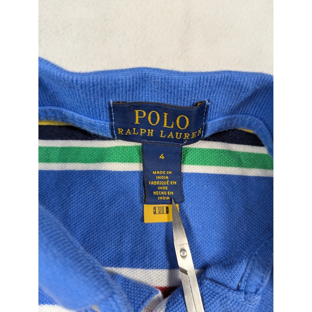 Set of 2 Polo Ralph Lauren Striped Kids Polo Shirts‎ Size 4 - Picture 4 of 7